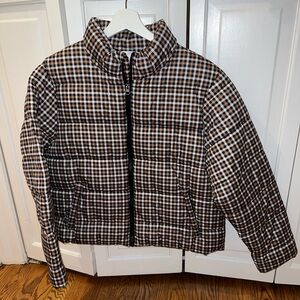 Time and Tru Plaid Puffer Jacket